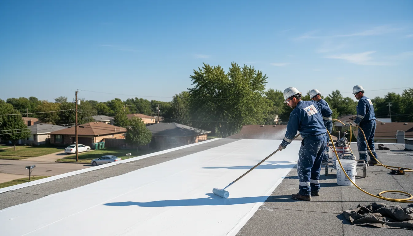 Commercial roof coating in Gracemont, OK near me